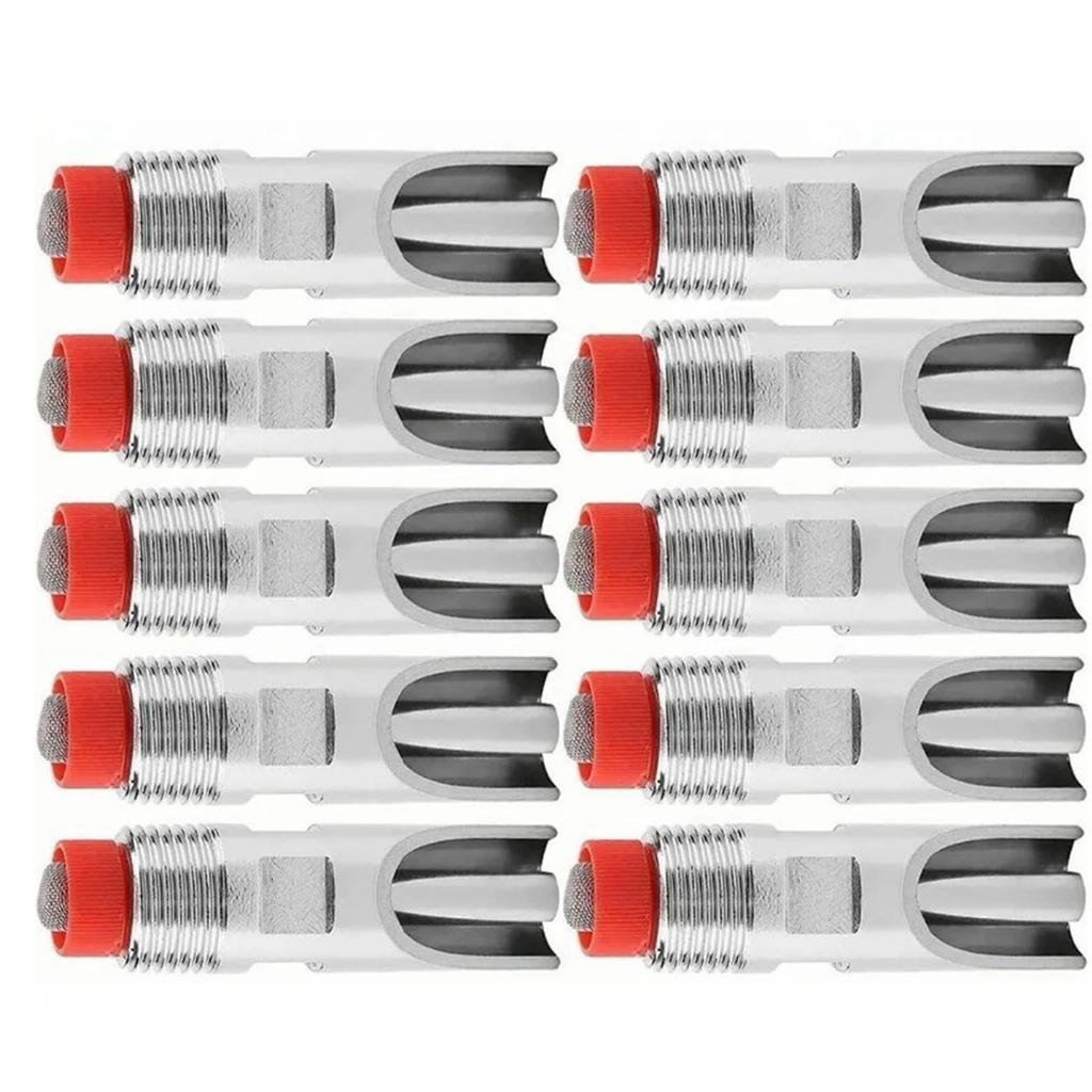 10Pcs Stainless Steel Automatic Pig Nipple Waterer Adjustable Prevent Leakage Nipple Drinker Feeder for Cattle Horses