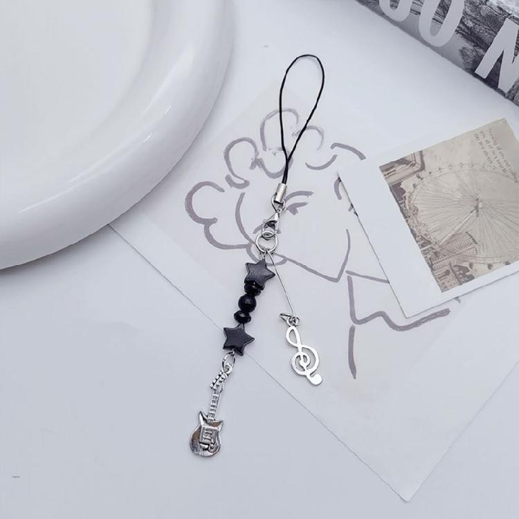 Sweet Cool Earphone Notes Star Guitar Hanging Pendant Phone Strap Bag Decoration
