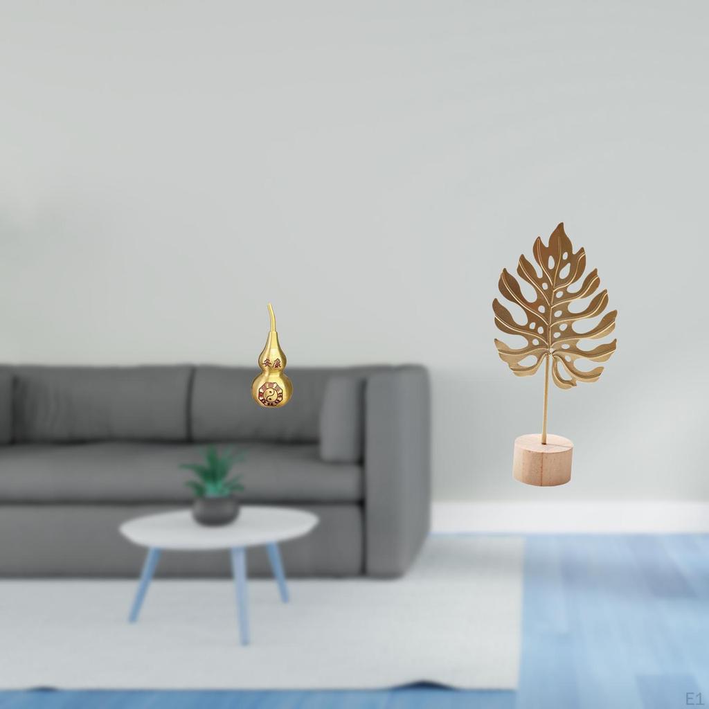 Brass Gourd And Metal Statue Feng Shui Ornament Abstract Sculpture Creative Centerpiece for Spring