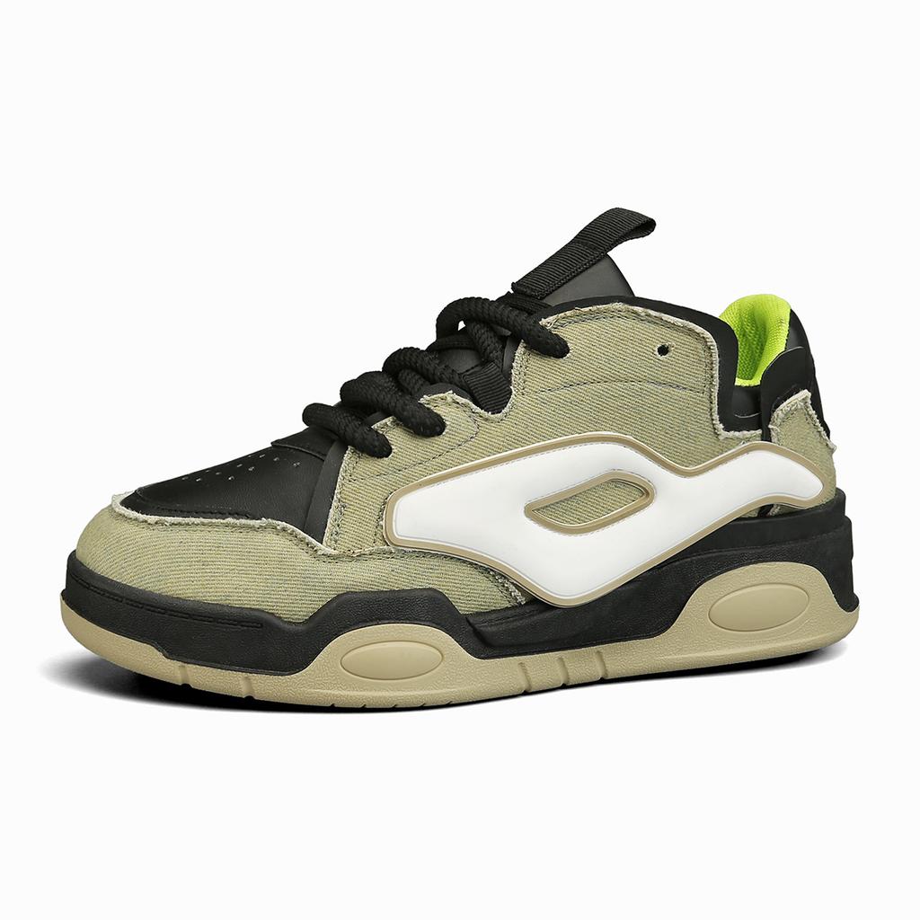 Fashion Harajuku Style Fashion Blue Platform Sneakers for Men Comfortable Flat Sneakers Casual Men Lace-up Hip-hop Sneakers Basket Homme