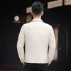 Autumn and Winter Men's Genuine Leather Jacket Korean Style Slim Jacket Fashionable Men's Clothing Can Be Added with Velvet