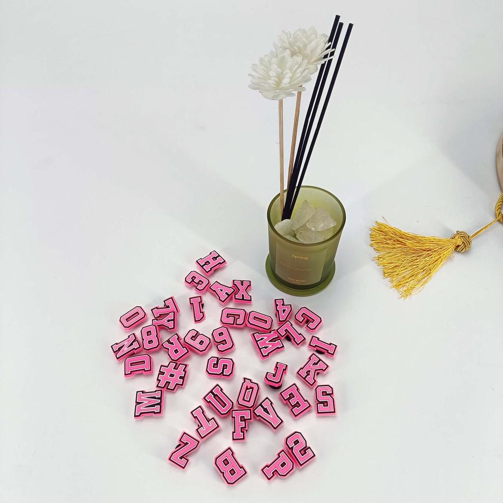 Pink Shoe Flower Buckle Soft PVC Rubber Trim Accessory for Clogs