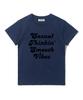 CARGOBROS FOR WOMAN Dot See-Through Long Sleeve Layered Casual Short Sleeve Tee Set (Black/Navy)