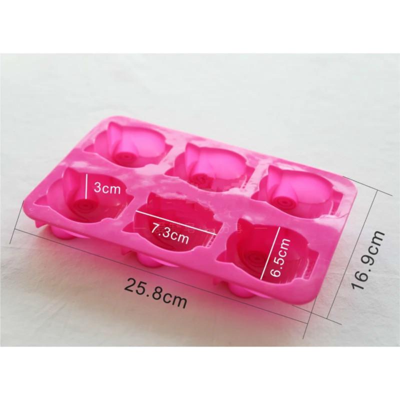Weiche Silikon-Seifenform mit sechs Eulen, Seifenformen für die Seifenherstellung, Fondantkuchen, Schokoladenform, Kuchendekor, Badewerkzeug, Farbe zufällig