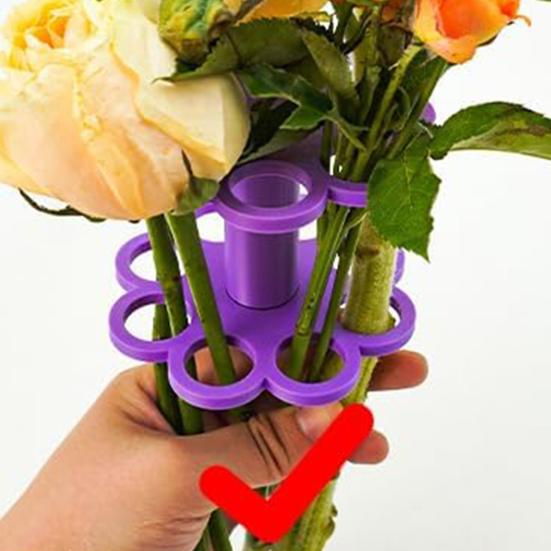 Flower Arrangement Tool Heavy Duty Stem Holder Detachable Bouquet Stem Organizer Multi-holes Plant Fixation Holder Flower Arranger Grid