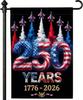 250 Anniversary USA Flag, 4th of July Decorations, 1776-2026 250 Years of Birthday American Decor Patriotic Garden Flags Par