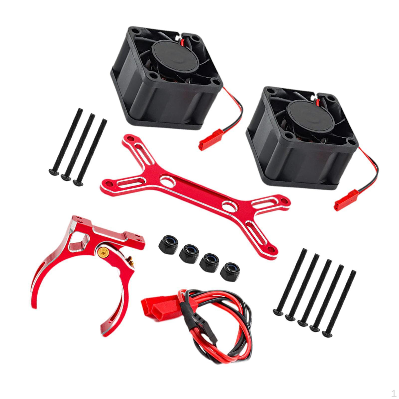 

,6S 8S подвійний високошвидкісний вентилятор, двигун 1717, RC охолодження для автомобіля червоний