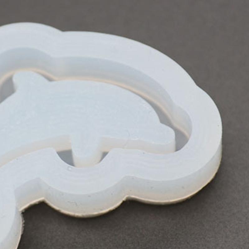 Quicksand Resin Casting Molds Dolphin Shape Resin Art Shaker Mold Crystal Silicone Pendant Molds DIY Keychain Earring