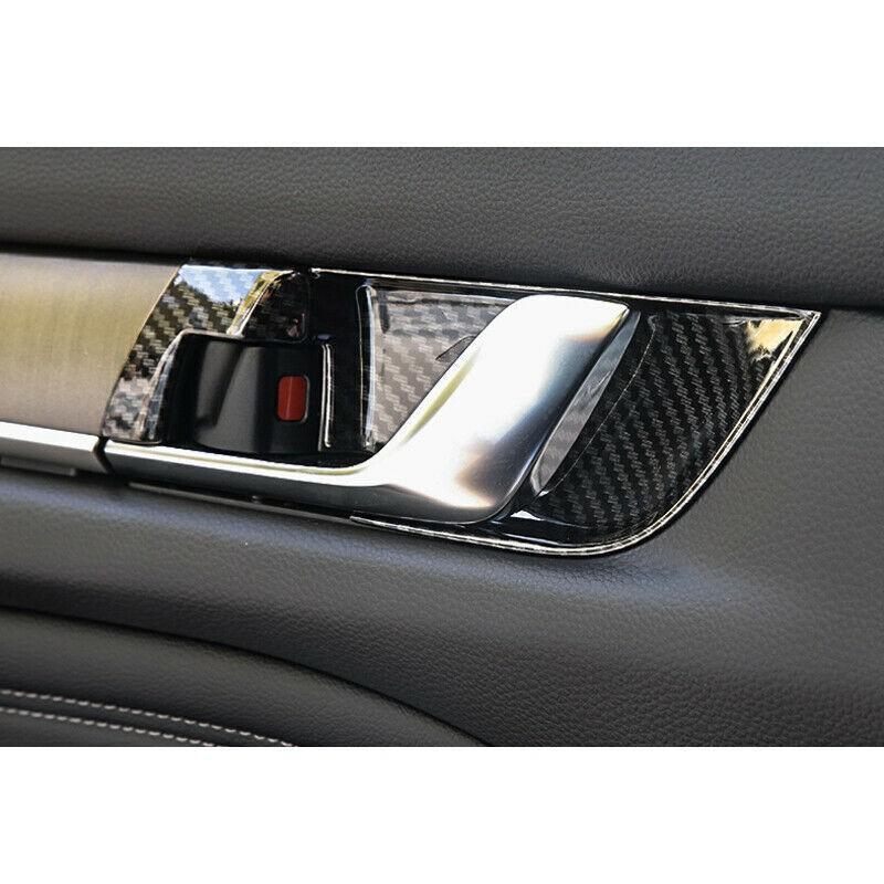 4x For Honda Accord 2018-2022 Carbon Fiber Car Inner Door Handle Bowl Cover Trim