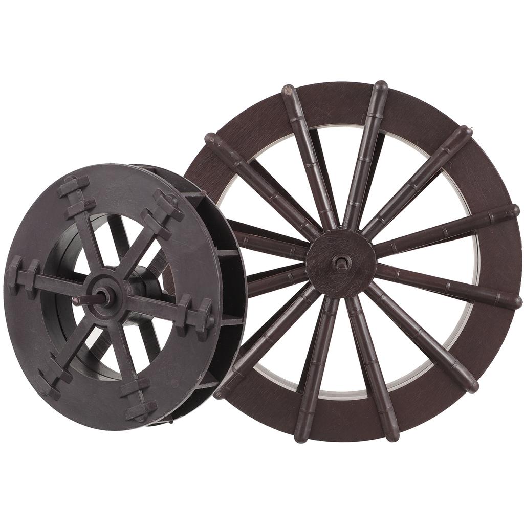 2 stk Fontene Feng Shui Hjul Foss Bordplate Simuleringsmodell DIY Dekor Høytrykksspyler Hjul Innendørs Roterende