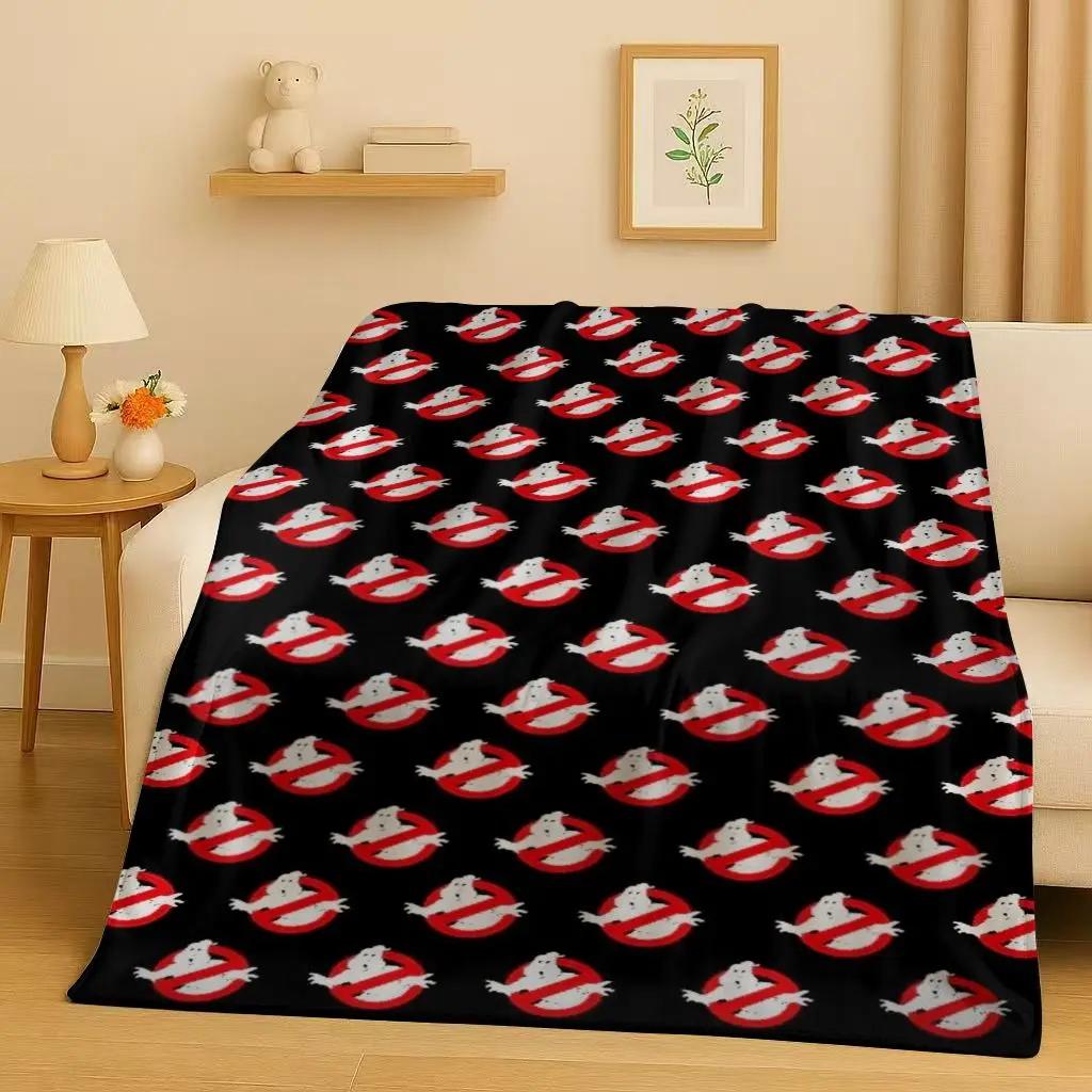3D Horrorfilm G-Ghostbusters Cartoon Flanelldecke, Ultraweiche Warme Plüschdecke für Zuhause Schlafzimmer Bett Sofa Abdeckung Büro Kinder