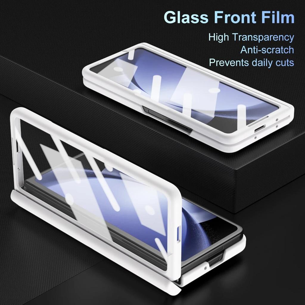 Custodia protettiva per supporto cerniera armatura PC rigido per Samsung Galaxy Z Fold 5 4 3 5G con slot per portapenne e protezione per lo schermo