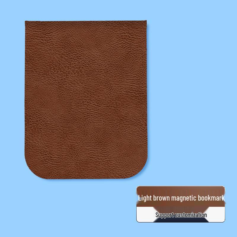 Crazy Horse Leather Double-Sided Magnetic Bookmark Clip