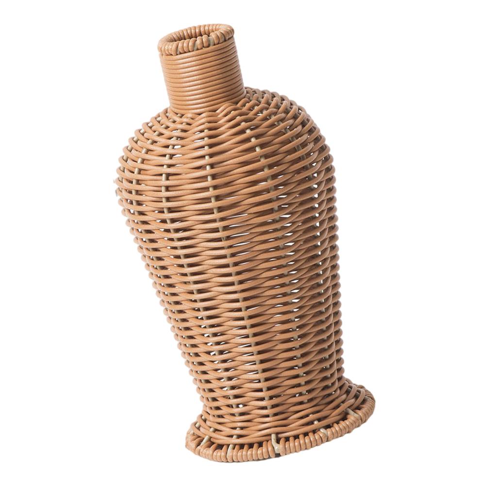 Faux Rattan Woven Florals Vase for Dried Flower Holder Imitation Wicker Vase Container Farmhouses Centerpieces Decors