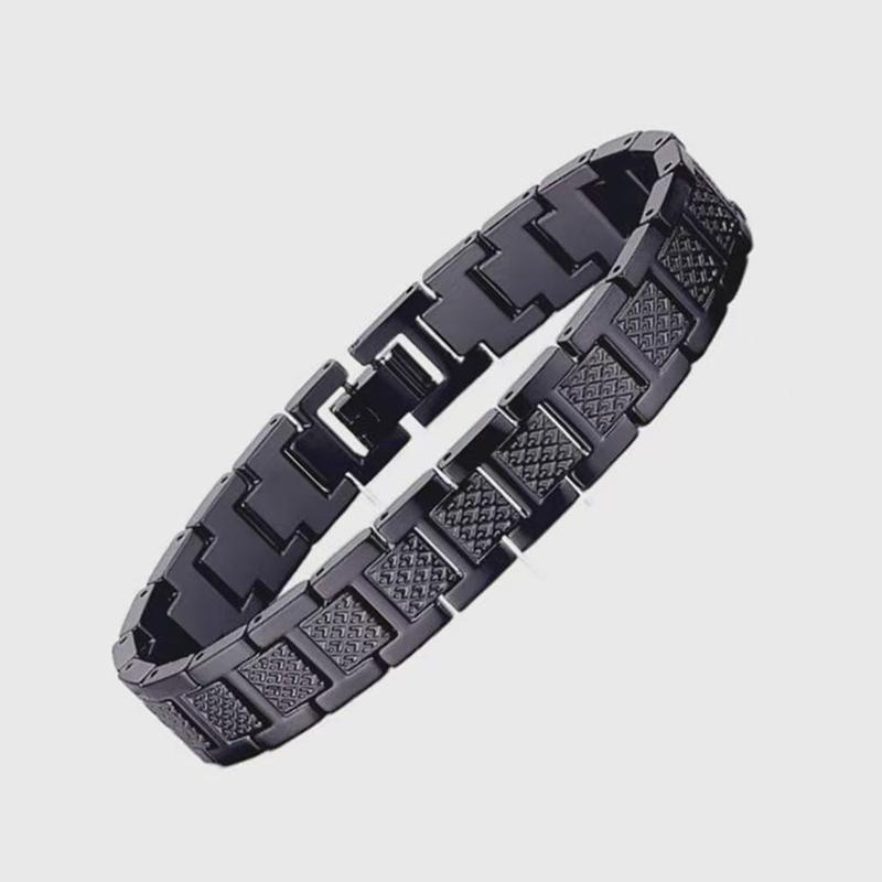 Stainless Steel Crocodile Pattern Bracelet Fashionable Unisex Diamond Shape Business Gift