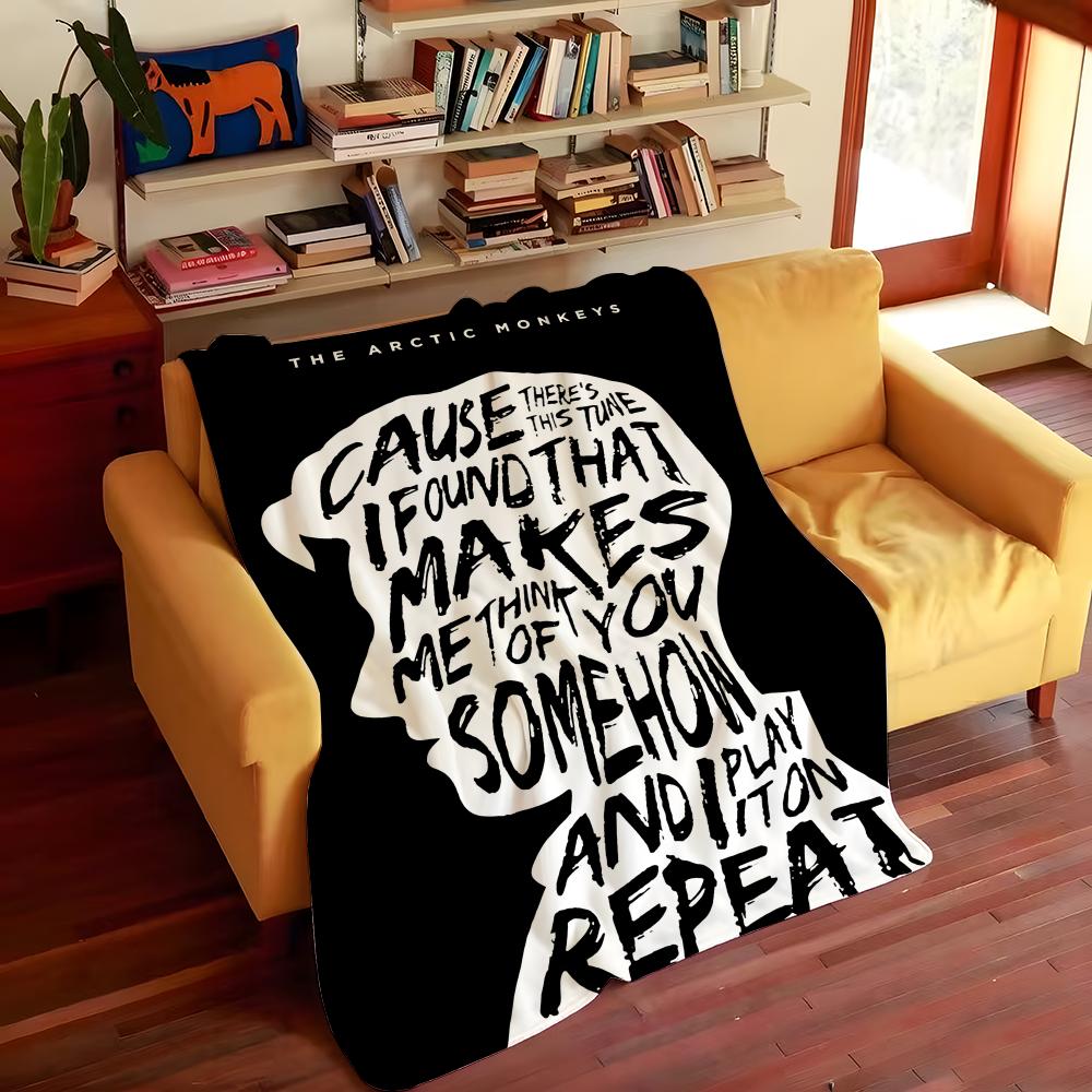 Music A-Arctic M-Monkeys Throw Flannel Cozy Print Blanket, Portable, Durable Machine Washable Cute Cool