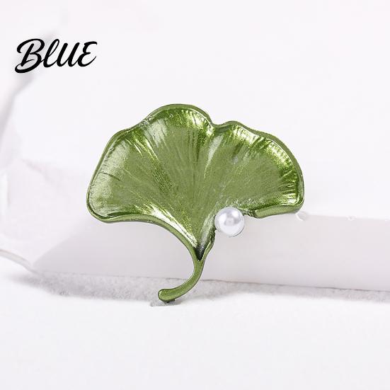 Sweater Brooch Pin Versatile Botanical Leaf Design with Glossy Fade-Resistant