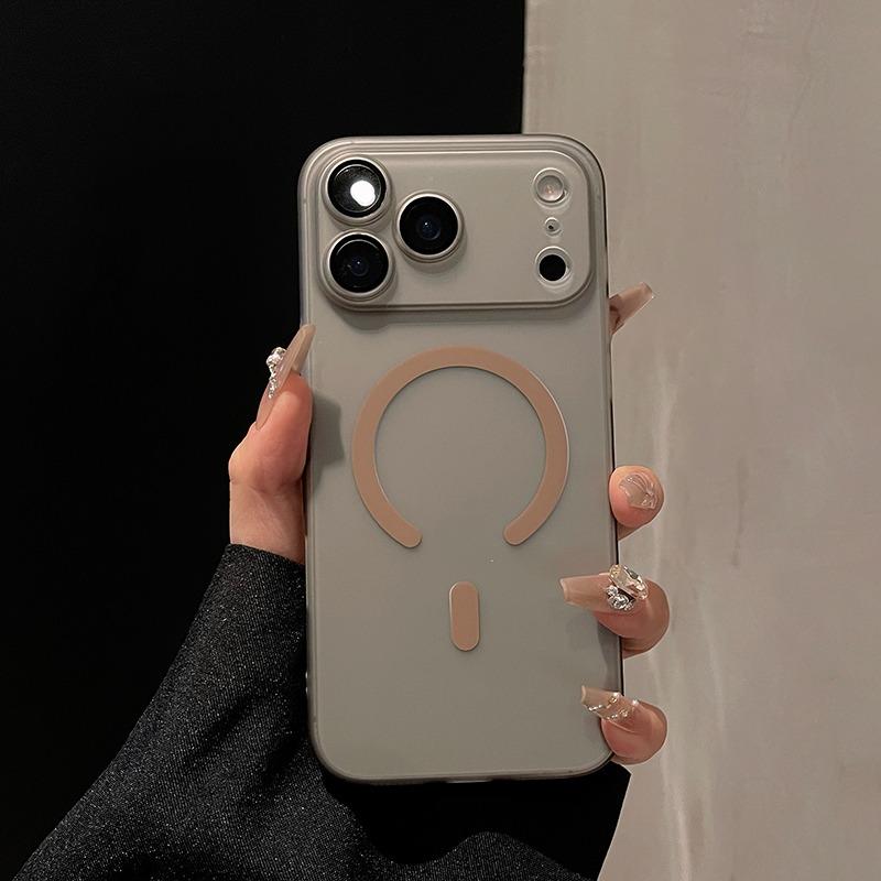 Matte for Hard PC Slim Case for For Iphone 16 17 Pro Max Air 1 Plus 14 13 12 11 Magnetic Camera Protector Frosted Cover