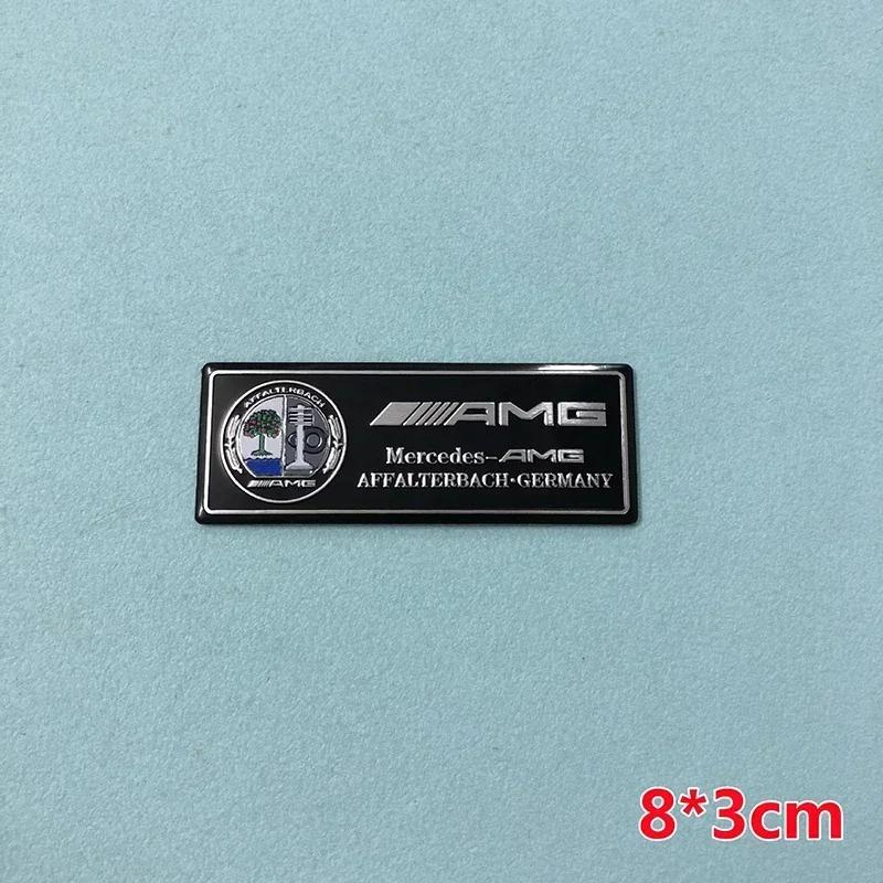 8X3cm Thin Aluminium Label Sticker Car Emblem for Mercedes Benz Wheat Star Maybach AMG Apple Tree B Logo Special Limited EditionQ6 FRDC5