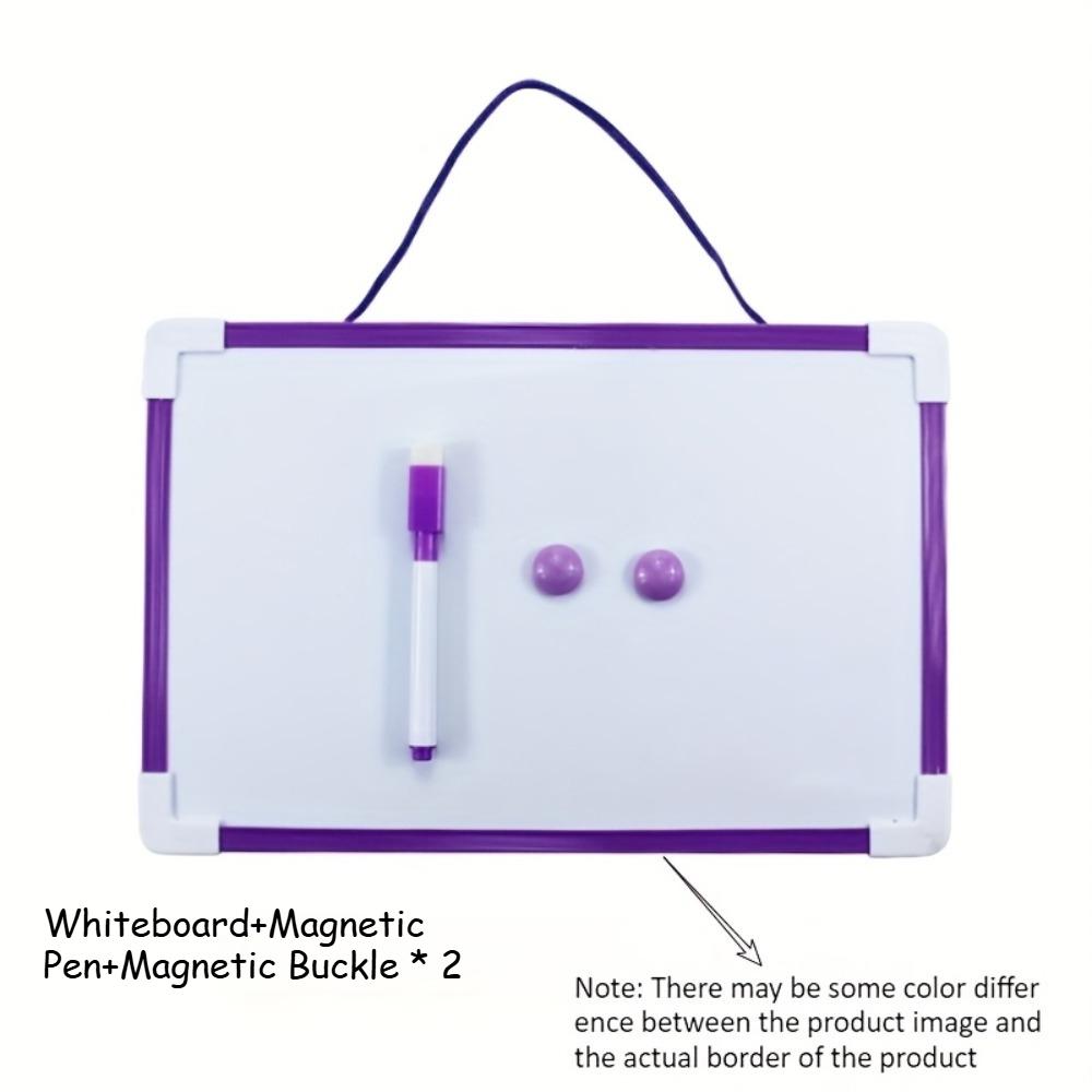 1-Pack Double-Sided Magnetic Whiteboard-Includes 2 Markers Magnets,Wall-Mounted for Home/Office/Classroom,Easy Clean PVC Surface
