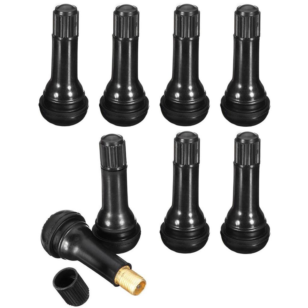 Bezdušová pneumatika LIANHATA Sada 4 kusů pryžových ventilů TR413 Bezdušová pneumatika Vzduchový ventil Gumové auto kolo, rovné (8 kusů TR413)