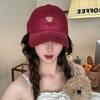 Washed Cotton Cute Bear Embroidered Baseball Cap Men'S And Women'S Spring And Summer College Style Versatile Face Cap