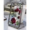 Black Rose Transparent Phone Case Suitable for iPhone 17 16 15 14 13 12 11 Pro/Max/Plus Anti Drop and Anti Shock Back Cover