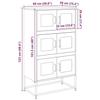 VidaXL Highboard Pink 68x39x123 Cm Steel, Cabinet, Storage Cabinet, Highboard, Sideboard, Tall Cabinet, 853351