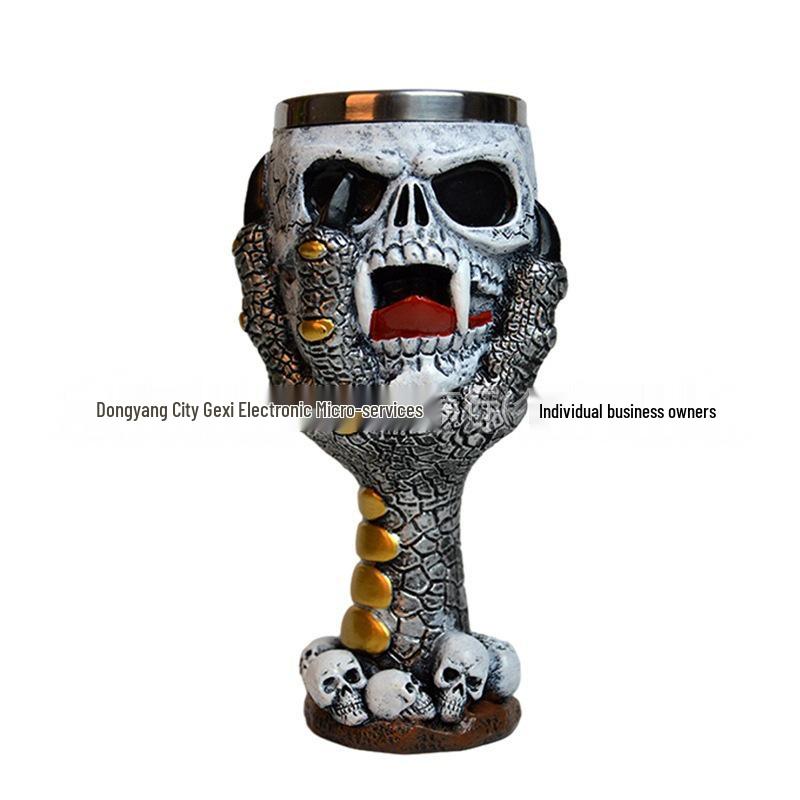 

Eagle Claw Skull Goblet: 3D High-Footed Stainless Steel Wine Cup
