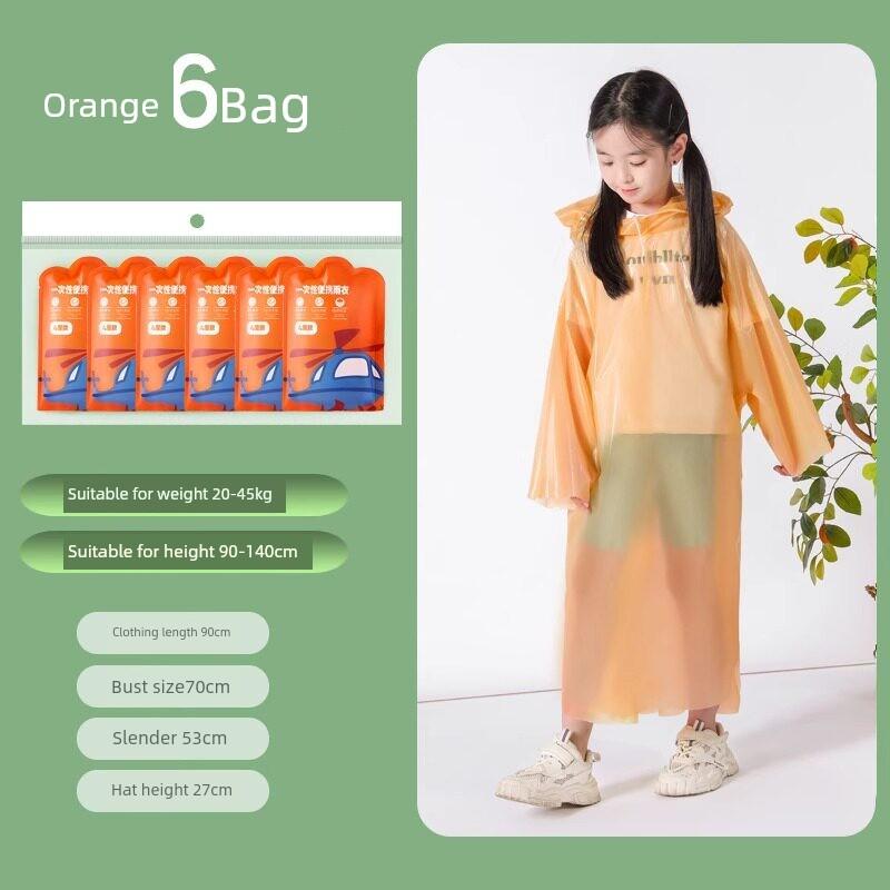 Children's Disposable Raincoat Card Portable Baby Adult Rain Poncho Thickened for Primary School Students for School Outdoor Travel Universal