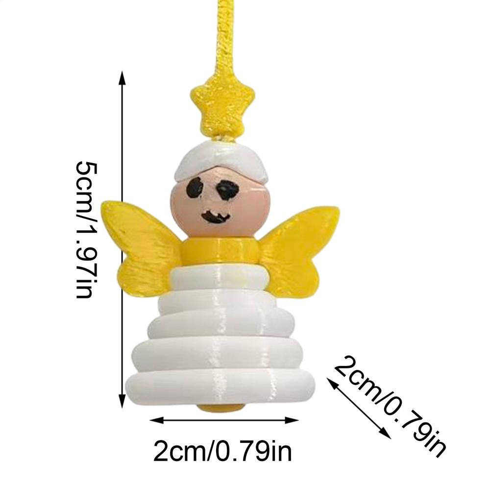 2025 Christmas DIY Button Decoration Snowman Santa Claus Angel Tree Pendant Ornaments Xmas Navidad Hanging 2026 Party Supplies