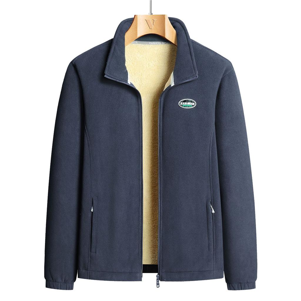 Autumn and Winter Plus Fleece Men's Cardigan, Fleece Hoodie, Casual Versatile Couple Jacket