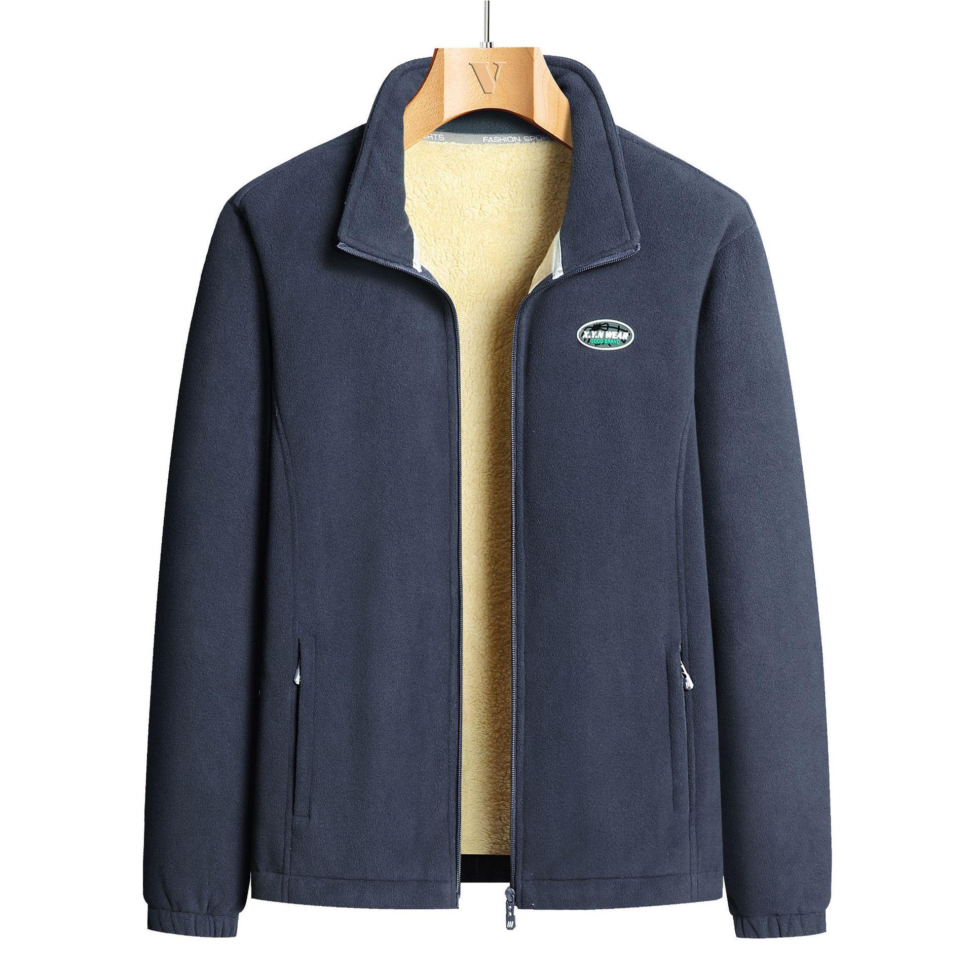 Осенне-зимний мужской кардиган из флиса — фото 3