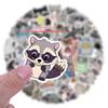60 Pegatinas Graffiti de Animal Mapache Mapache Decorativas para Cuaderno Maleta Dibujos Animados