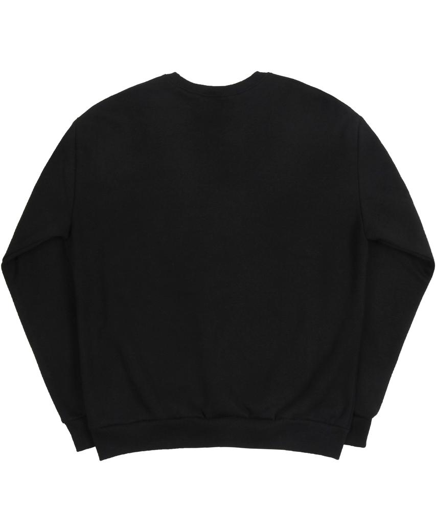 Graver [Unisex] White Butterfly Sweatshirt_Black