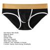 Men Briefs Low-rise Elastic Waistband Side Opening Design U-Convex Panties Breathable Underwear Daily Wear
