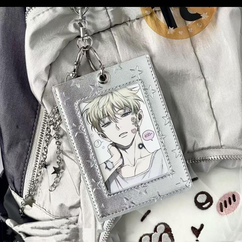 Pu Leather Card Holder Kpop Idol Photocard Holder Keychain Idol Photo Cards Sleeve Photo Display Pendant Cards Cover