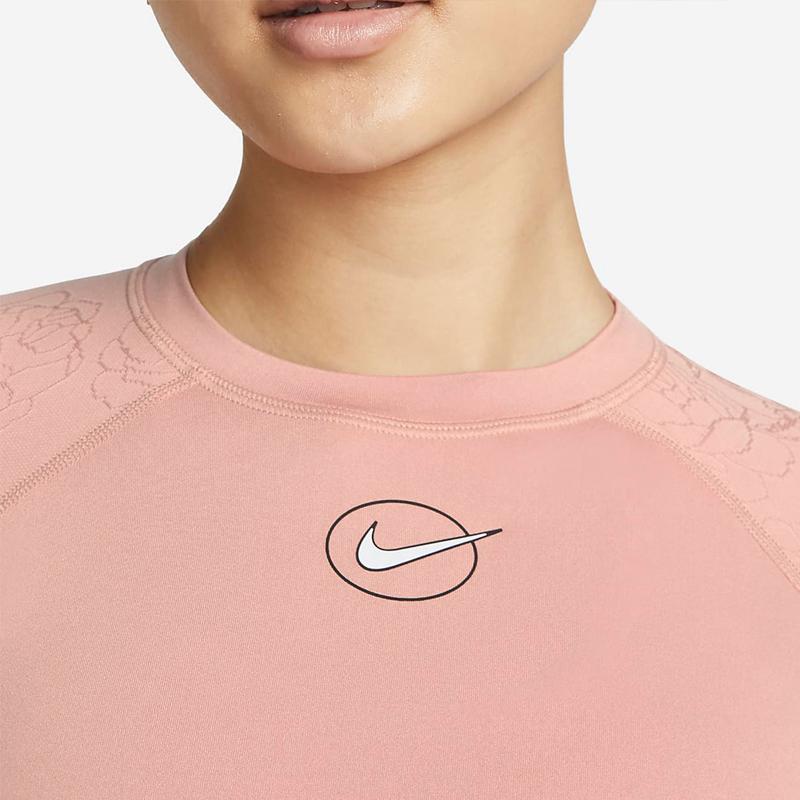 Nike Logo Casual Breathable Long Sleeve T-Shirt Women tops Pink DM7476-609