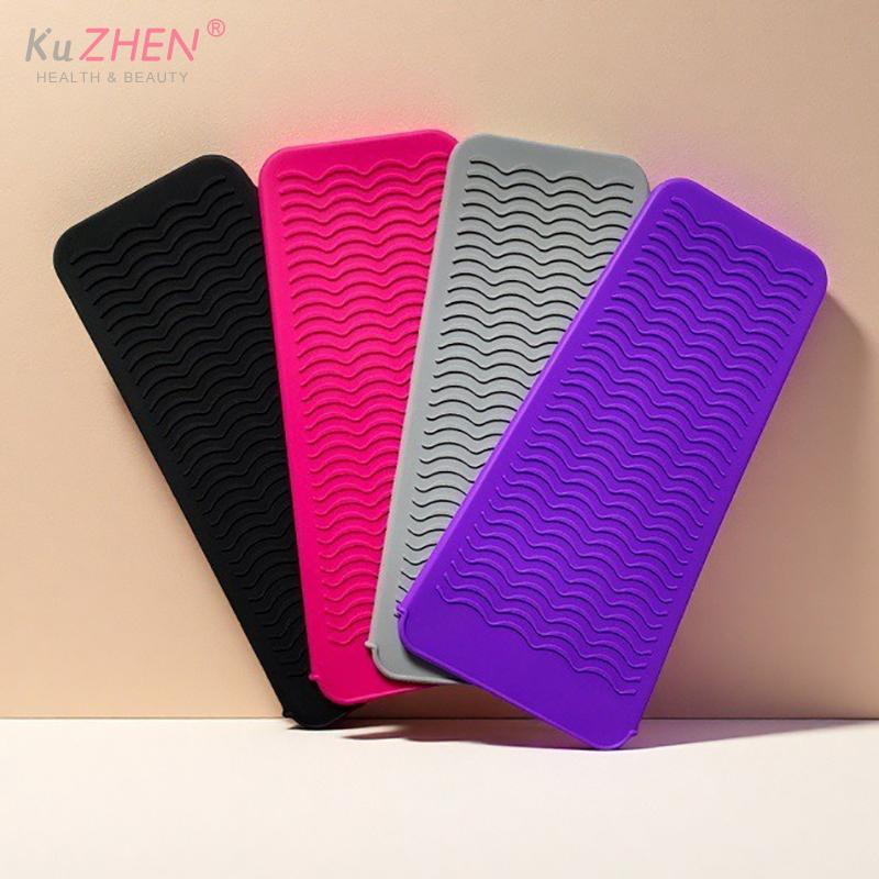 1PC Silicone Hair Curling Wand Cover Hair Straightener Storage Bag Hairdressing Curling Iron Insulation Mat Heat Resistant Pouch