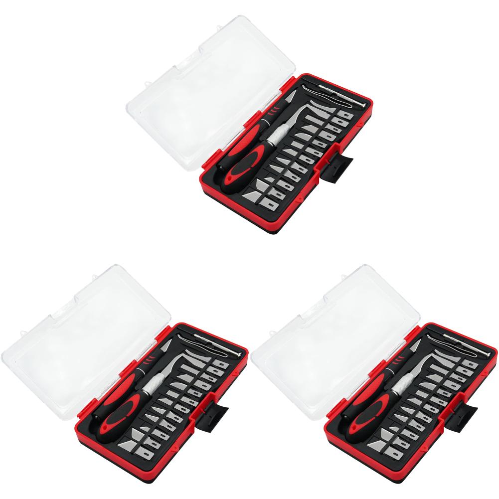 

18 шт. ремесленный нож с противоскользящей ручкой, гравировальный инструмент, многоцелевой скульптурный скальпель