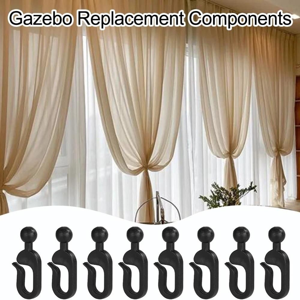 20pcs Plastic Mosquito Netting Rings Rustproof Hook Accessories Durability Curtain Hooks  Tent