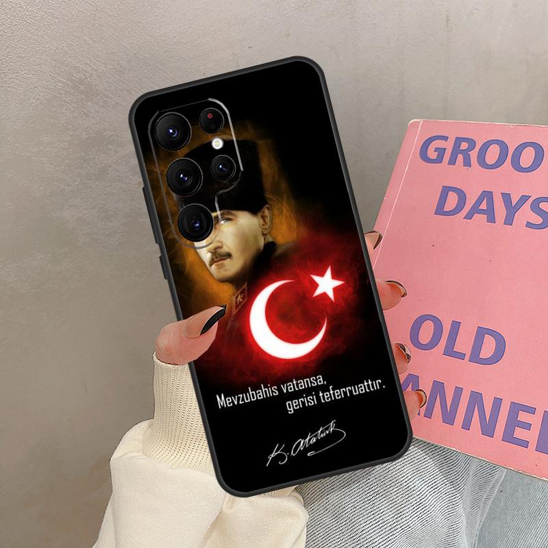 Mustafa Kemal Atatürk Unterschrift Hülle Für Samsung Galaxy S25 Ultra S20 S21 S22 S23 S24 Ultra S9 S10 Plus S25 FE Hülle Coque