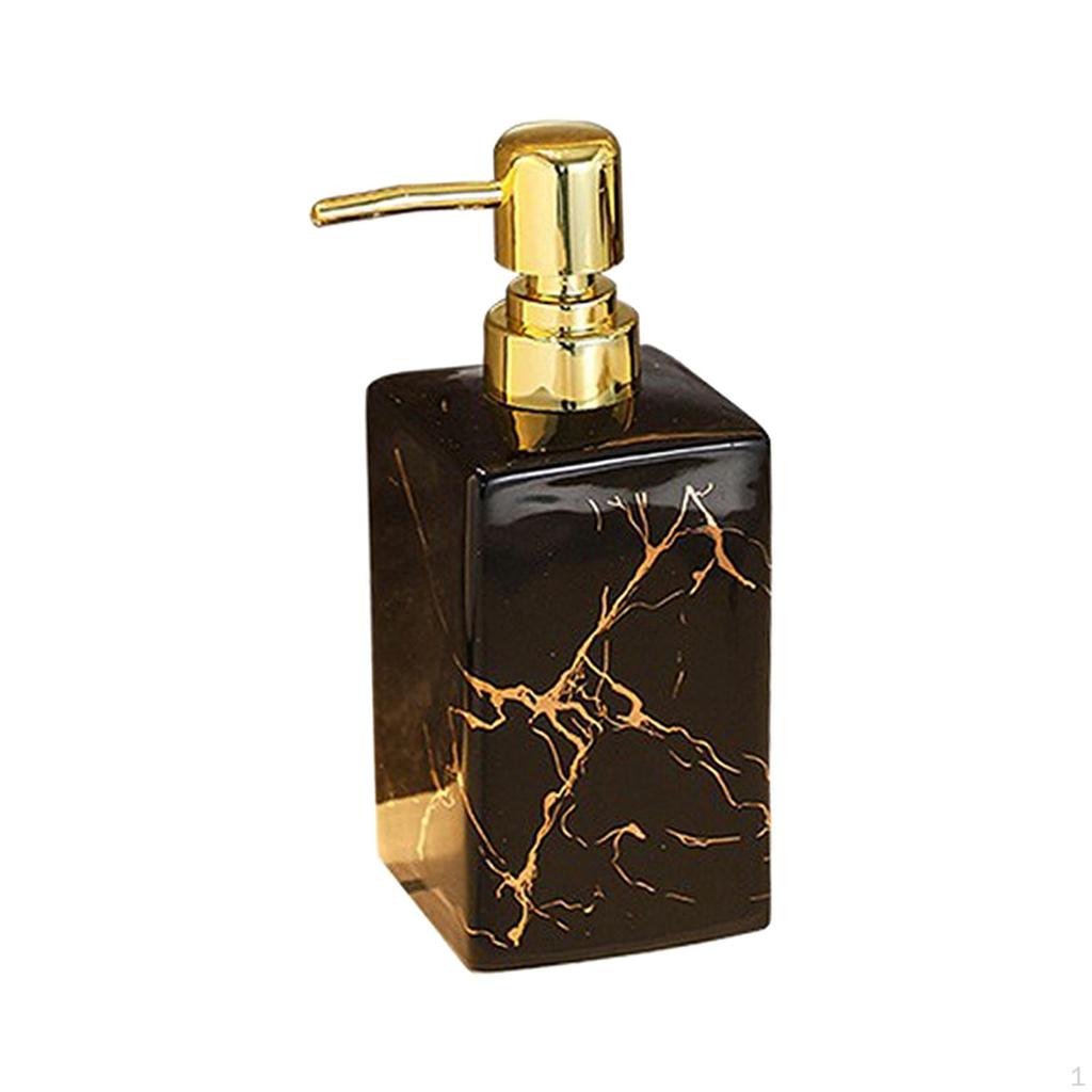 Ceramic Pump Soap Dispenser Bathroom Liquid Container 500ml for Laundry