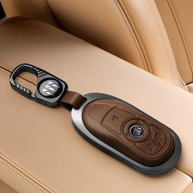 Compatible Key Case for Buick Encore, Envision, Regal, Envision GX/Flag Models, Shell Buckle Design.