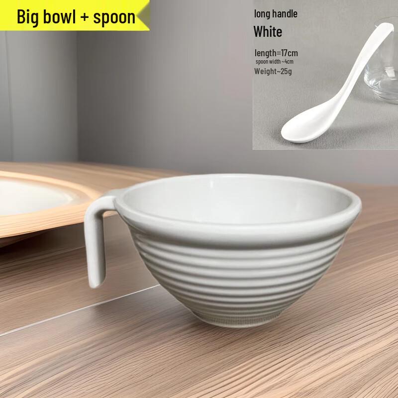 Jijun A5 Melamine Rice Bowls with Handles (10-Pack)