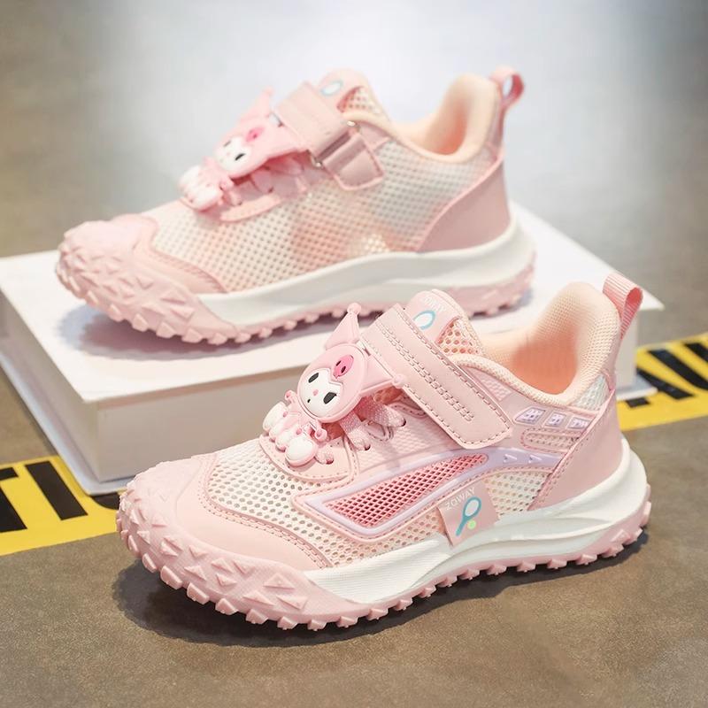Kuromi Children's Shoes Girls With Soft Soles Lightweight Mesh Running Dad Sports