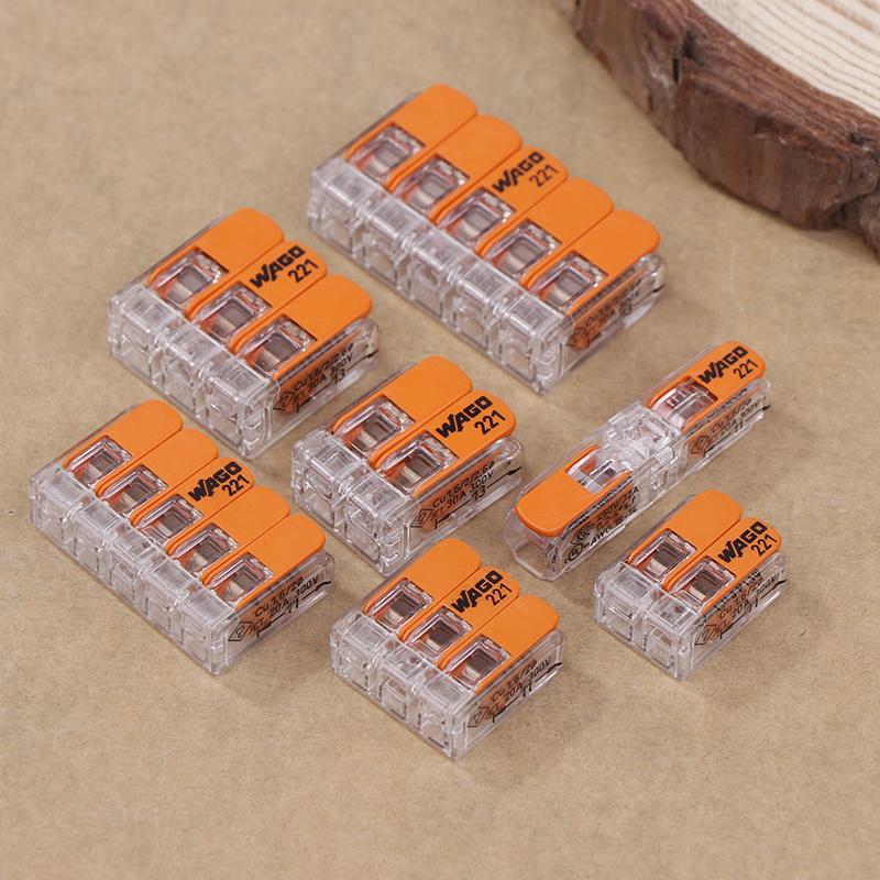 Original Wago Klemmenblock 221-412 221-413 221-415 221-2411 221-612 221-613 221-615 221-482 221-483 221-485 Verdrahtungsverbinder