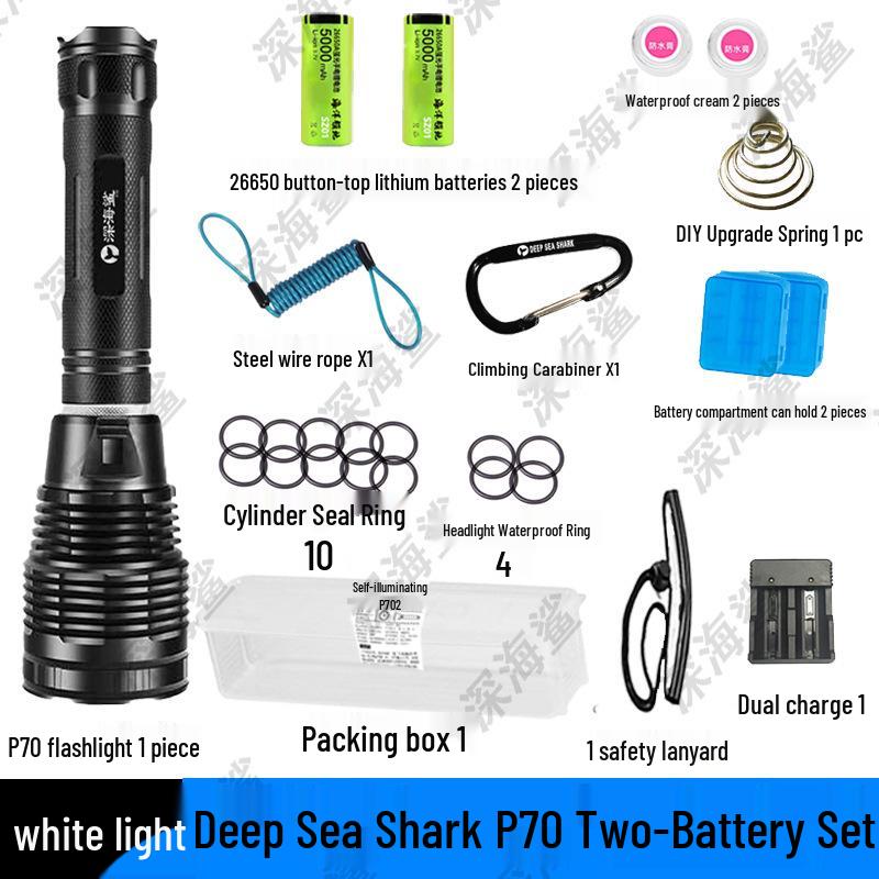 Ultra-Bright Waterproof Diving Flashlight with Long Battery Life