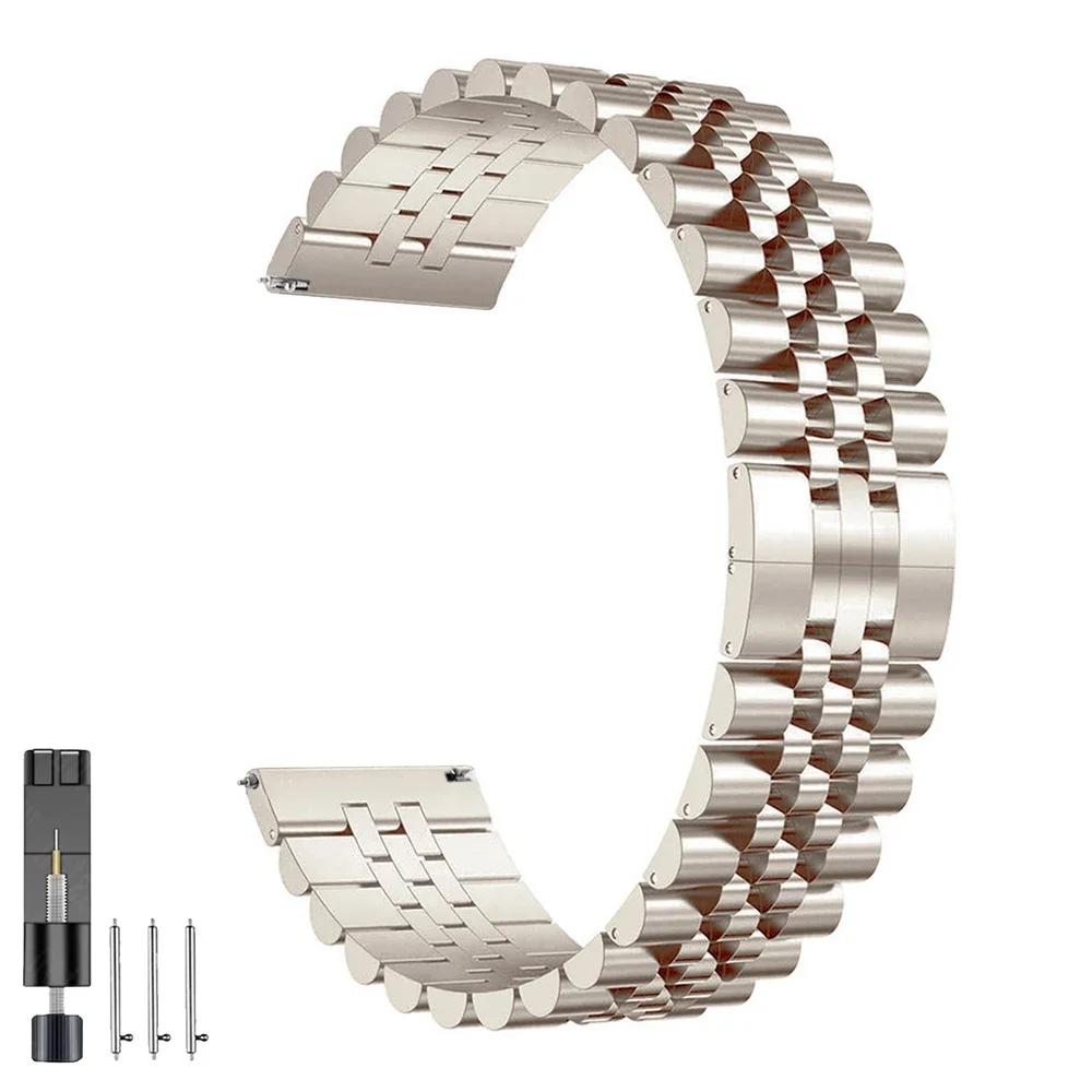 20mm 22mm Stainless Steel Strap for Samsung Galaxy Watch 6 Classic 6 5 4 Gear S3 5Pro Metal Band Correas for Huawei GT4 Bracelet