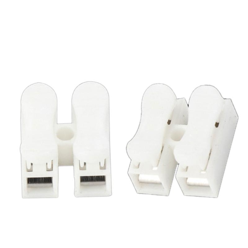 100Pcs Push Quick Wire Cable Connector Spring Clamp Terminals 2 Pin Spring Wire Connectors Wiring Terminals Easy to Use